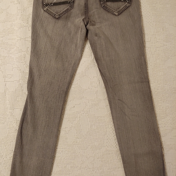 Code of Ethics Gray Skinny Jeans Size 7 - Picture 2 of 6